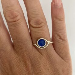 Sapphire Minimalist Ring 5