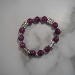 Purple & Antique Silver Bracelet