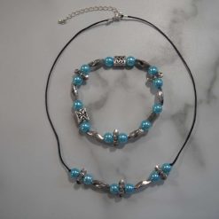 Turquoise Pearl Bracelet & Necklace