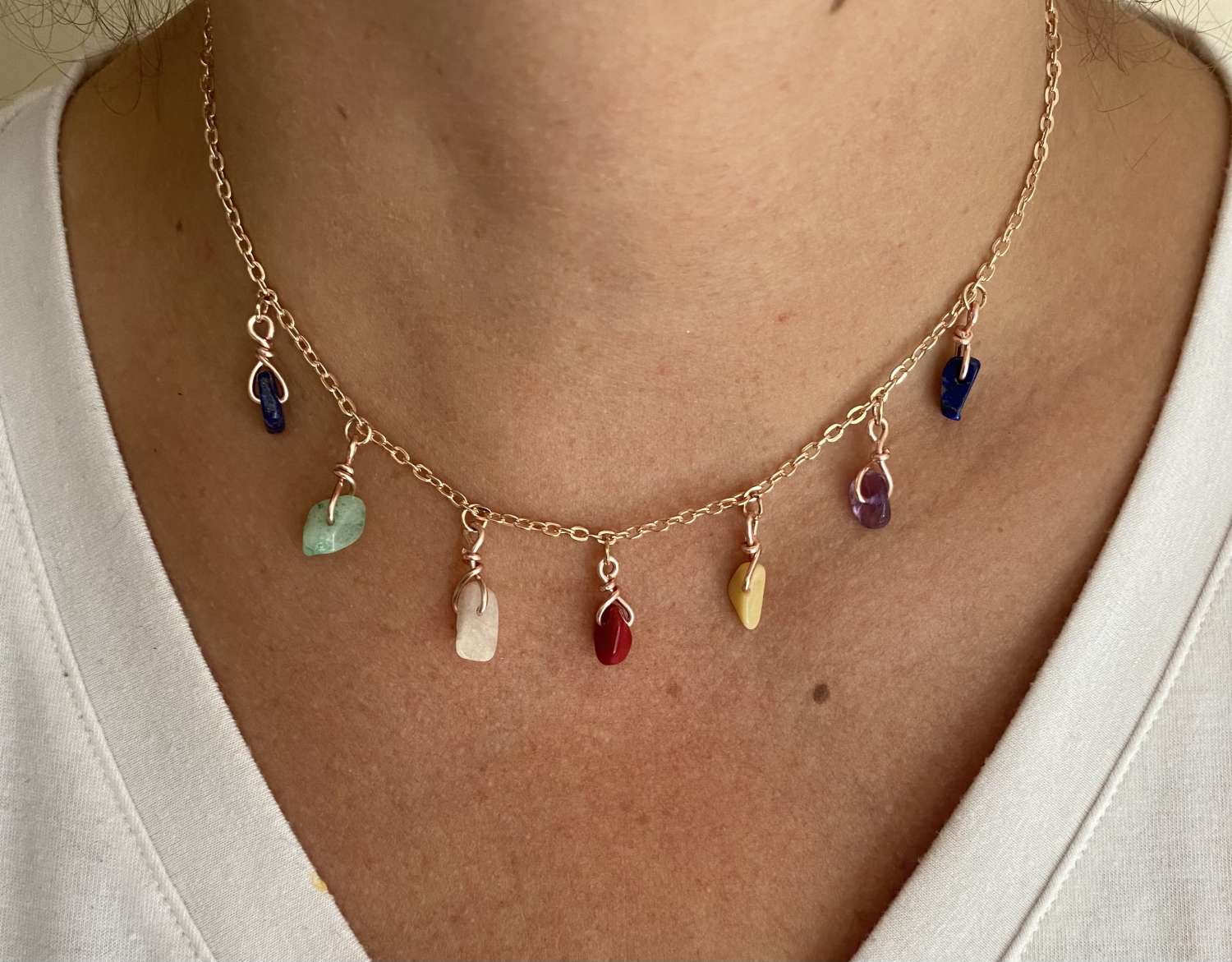 Rose Gold Crystal Necklace Rose Gold Crystal Necklace