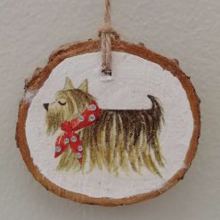 Wood Slice Hanging Decoration. Dog