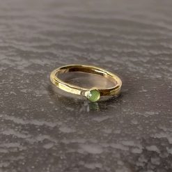 Gold Emerald Stacking Ring