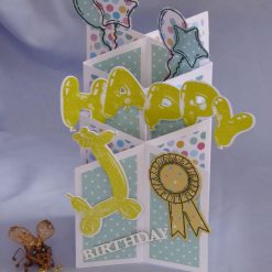Happy Birthday Balloons Cascade Card