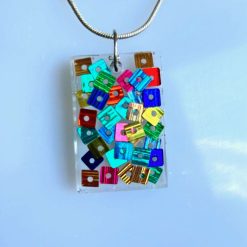 Pendant & Ear Studs - Multi-Sequin 1