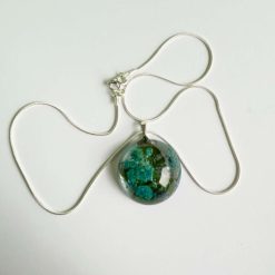 Pendant - Floral Round Blue/Green 3