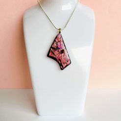 Pendant - Pink Foiled Glass