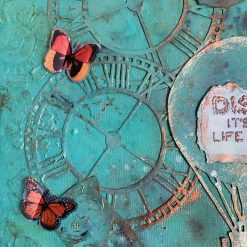 Steampunk mixed media canvas 2