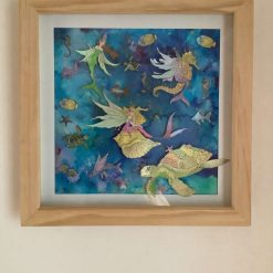 Mermaid under the sea box frame picture
