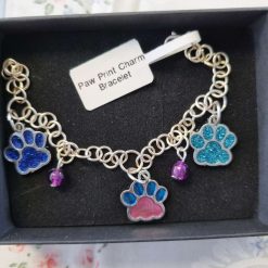 Handmade Paw Print Charm Bracelet