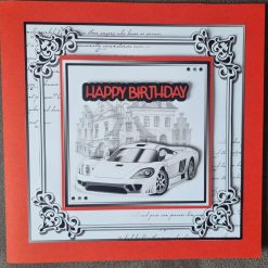 Racing car card