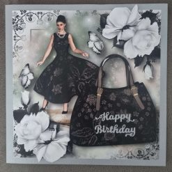 Black handbag card