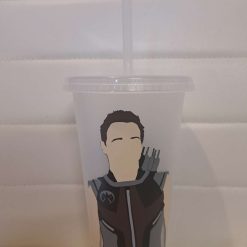 Hawkeye cold cup with straw and lid