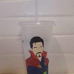 Dr strange cold cup with straw and lid