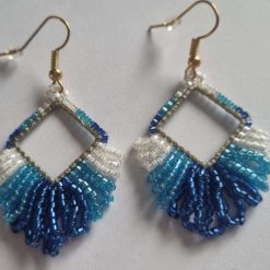Tri colour beaded Earrings