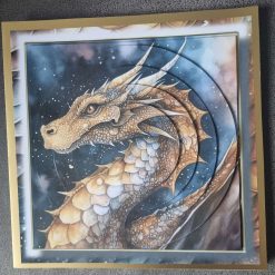 Golden Dragon Birthday Card