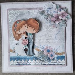 Cute bride and groom card