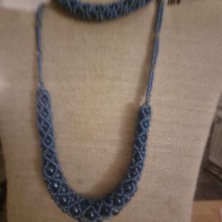 Blue Netted Pearl Set