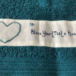 Hand Embroidered Guest Towel - Bless Your Little Heart