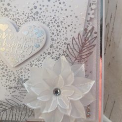 Luxury Handmade Wedding Card - Love, Laughter and Happily Ever After, silver & white confetti heart with vellum flowers 3 Luxury Handmade Wedding Card - Love, Laughter and Happily Ever After, silver & white confetti heart with vellum flowers 3