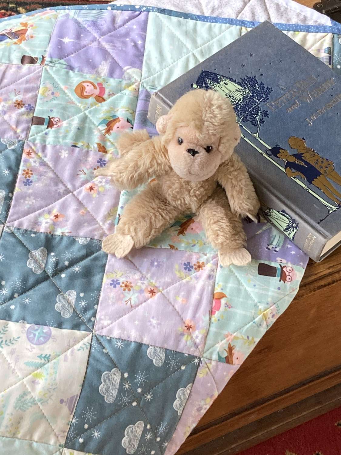 Patchwork baby quilt , tummy time mat MadeMe