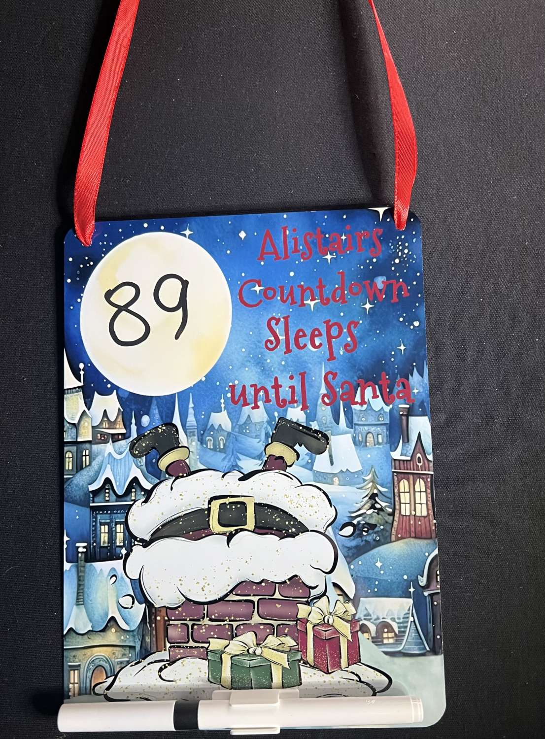 Countdown - Sleeps Until Santa - Personalised - 2 Designs Countdown - Sleeps Until Santa - Personalised - 2 Designs
