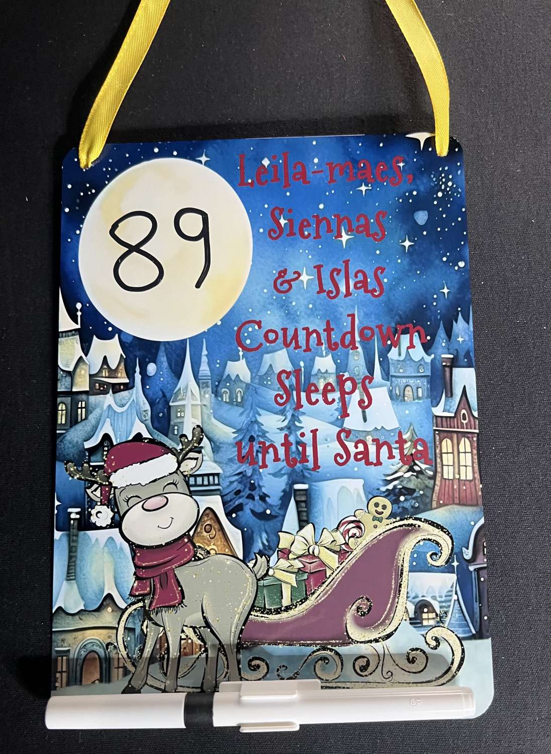 Countdown - Sleeps Until Santa - Personalised - 2 Designs Countdown - Sleeps Until Santa - Personalised - 2 Designs