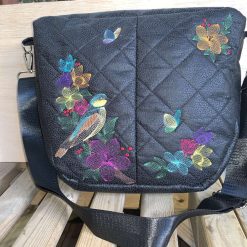 Floral/bird crossbody bag