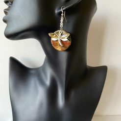 Gold Autumnal Dragonfly Earrings