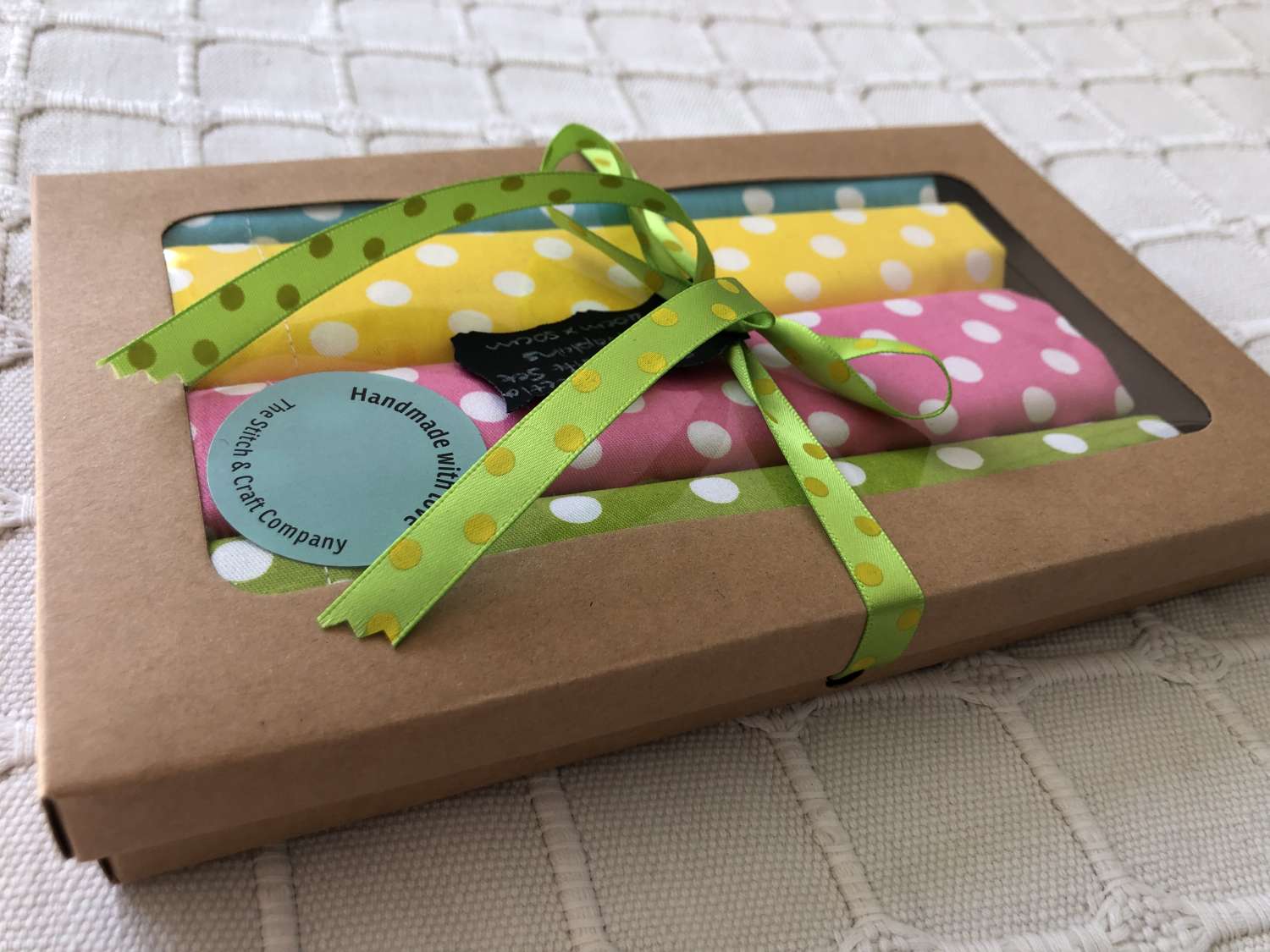 Fabric Napkin Gift Set Happy Polka Dots MadeMe