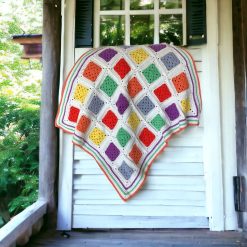 Blanket - Bright Granny Squares
