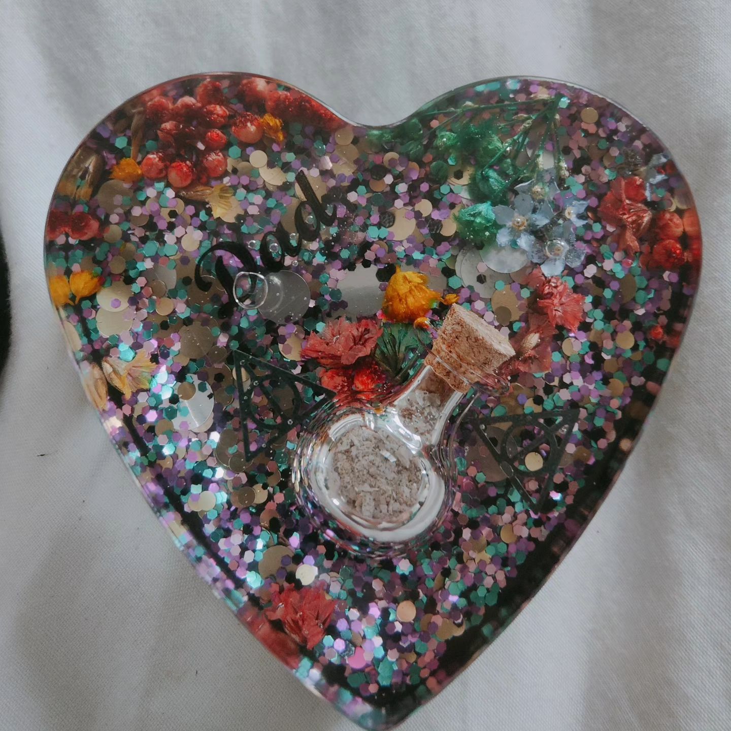 Memorial Resin Heart (using loved ones ashes) made to order only MadeMe