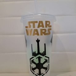 Star wars cold cup with straw and lid