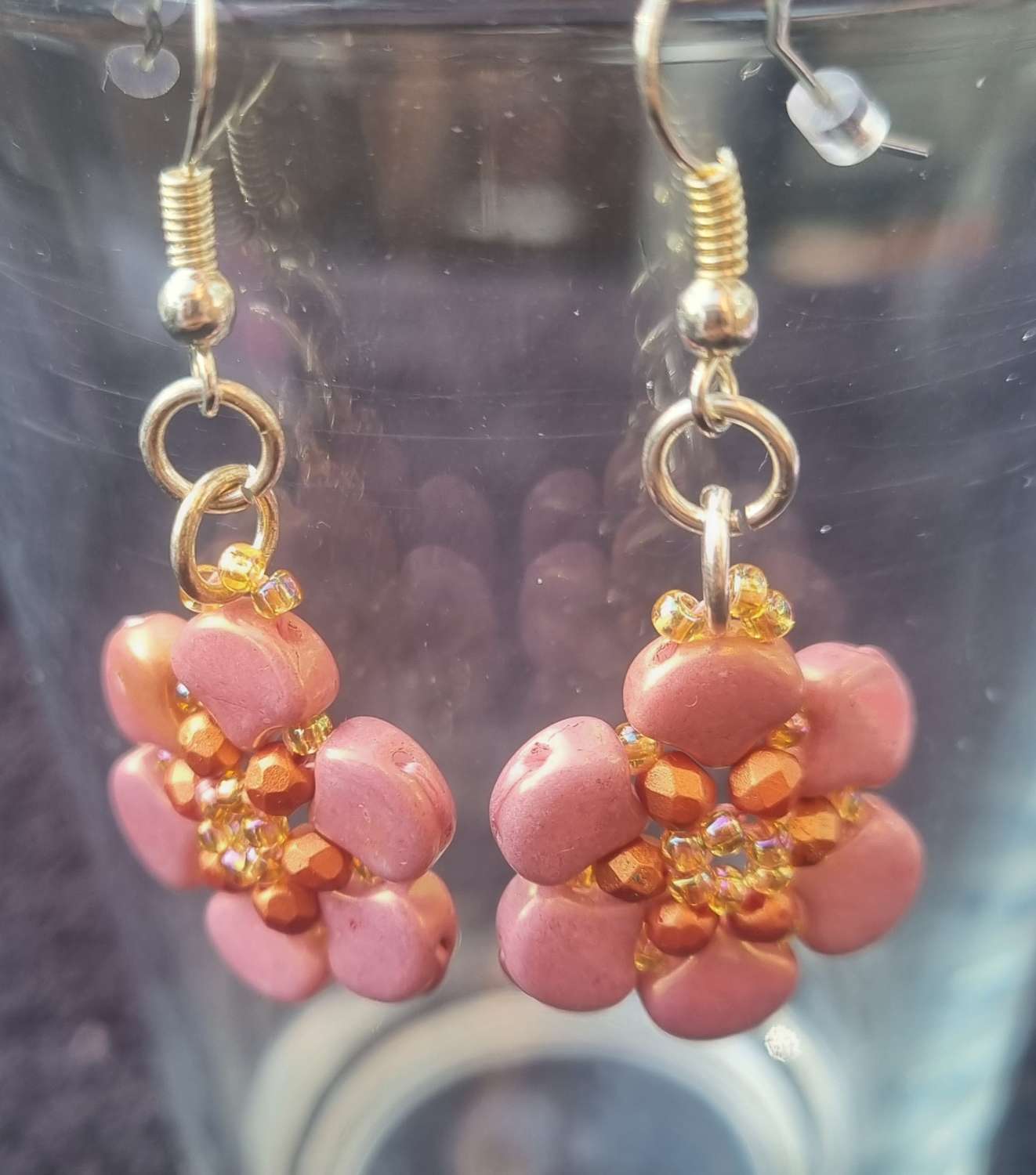 Ginko leaf flower earrings Ginko leaf flower earrings