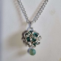 Japanese Ball Chainmail Pendant 4 Piece Jewellery Set 3 Japanese Ball Chainmail Pendant 4 Piece Jewellery Set 3
