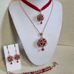 Japanese Ball Chainmail Pendant 4 Piece Jewellery Set 5 Japanese Ball Chainmail Pendant 4 Piece Jewellery Set 5