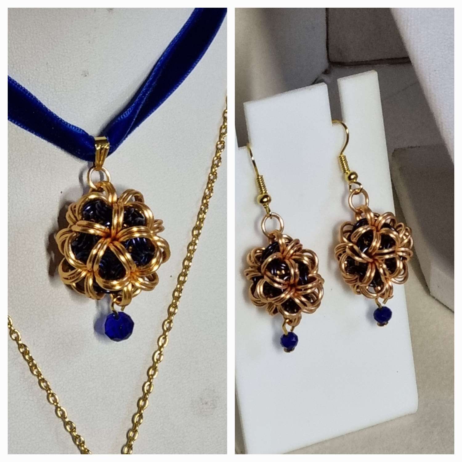 Japanese Ball Chainmail Pendant 4 Piece Jewellery Set Japanese Ball Chainmail Pendant 4 Piece Jewellery Set