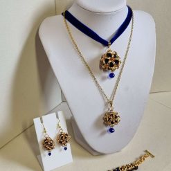 Japanese Ball Chainmail Pendant 4 Piece Jewellery Set 11 Japanese Ball Chainmail Pendant 4 Piece Jewellery Set 11