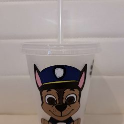Paw patrol cold cup with straw and lid