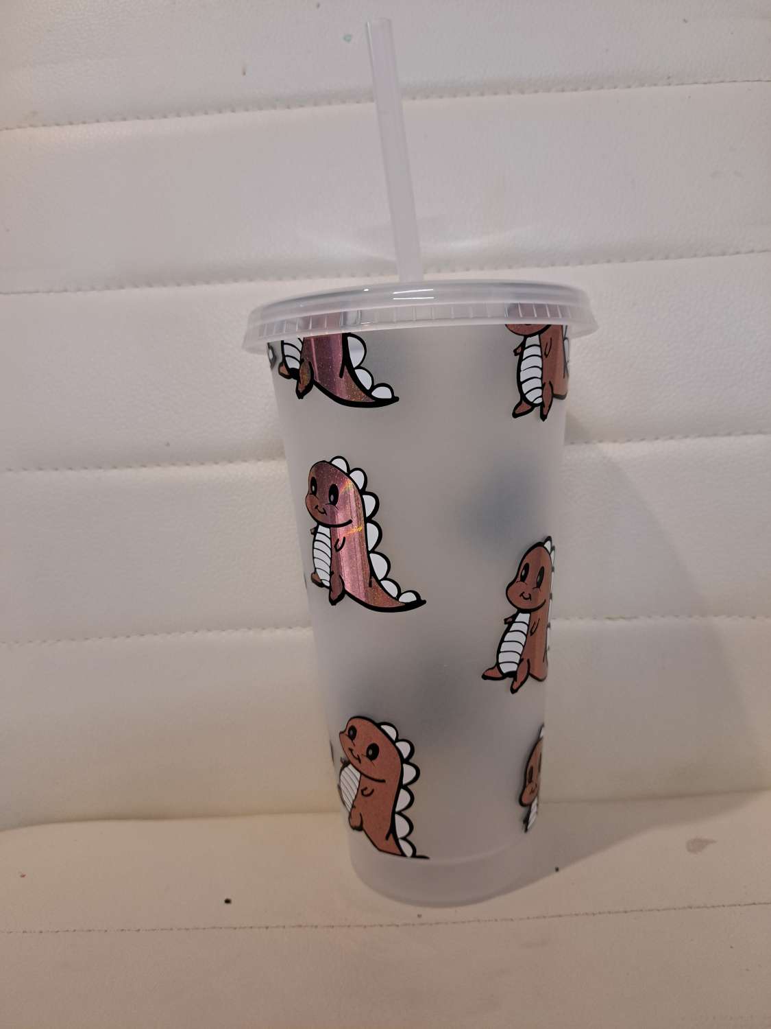 Dinosaur cold cup with straw and lid Dinosaur cold cup with straw and lid