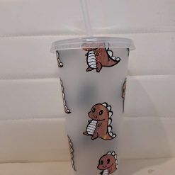Dinosaur cold cup with straw and lid 1 Dinosaur cold cup with straw and lid 1