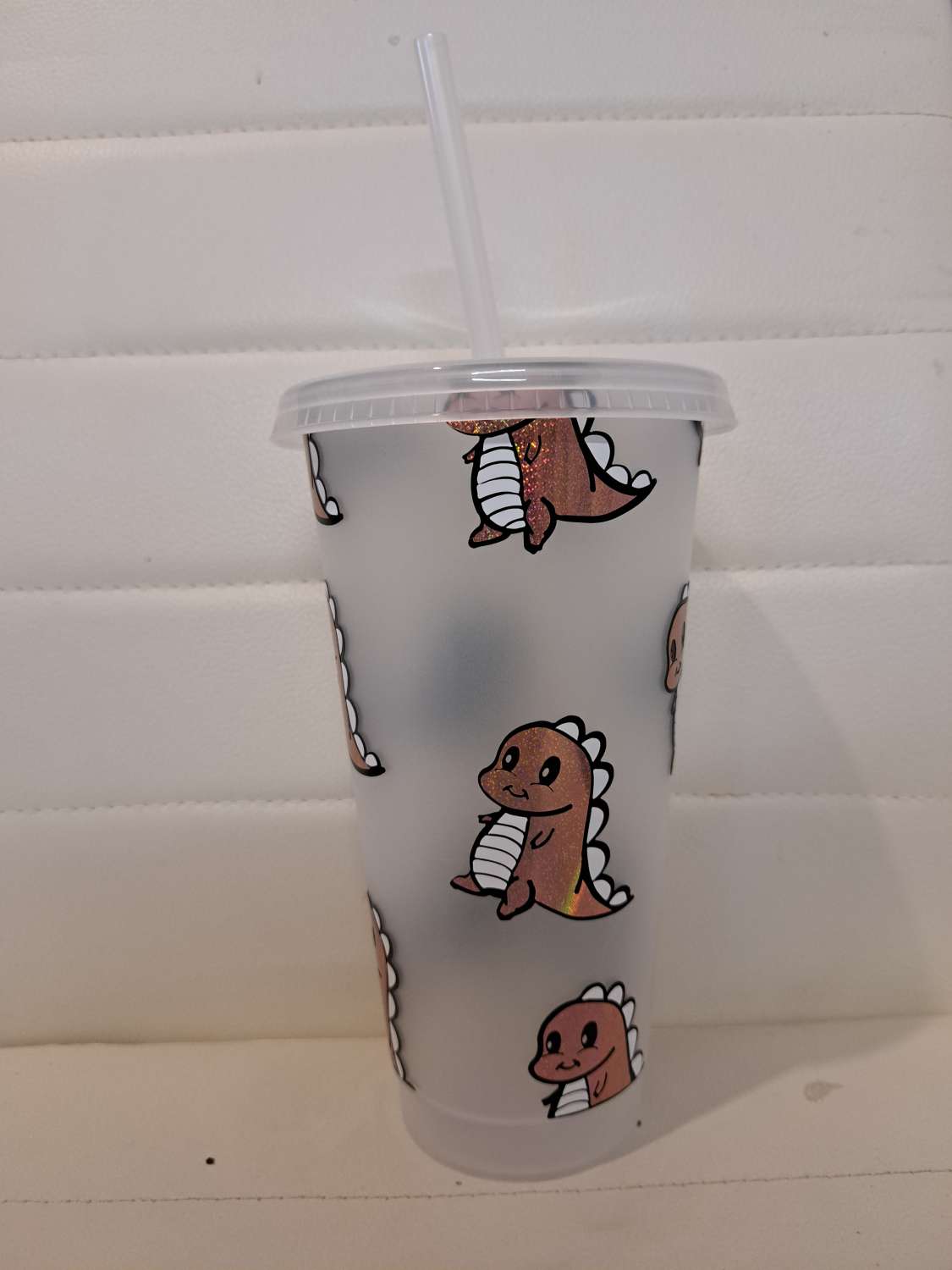 Dinosaur cold cup with straw and lid Dinosaur cold cup with straw and lid