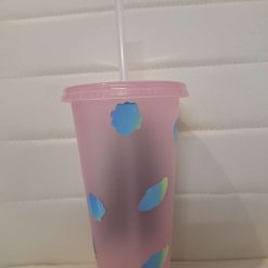 Personalised little mermaid cold cup with straw and lid 4 Personalised little mermaid cold cup with straw and lid 4