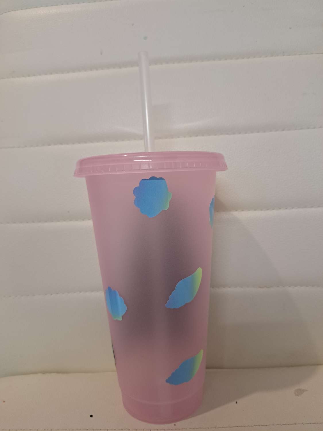 Personalised little mermaid cold cup with straw and lid Personalised little mermaid cold cup with straw and lid