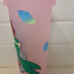 Personalised little mermaid cold cup with straw and lid 9 Personalised little mermaid cold cup with straw and lid 9