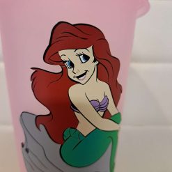 Personalised little mermaid cold cup with straw and lid 10 Personalised little mermaid cold cup with straw and lid 10