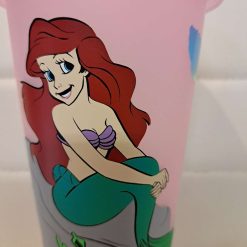 Personalised little mermaid cold cup with straw and lid 11 Personalised little mermaid cold cup with straw and lid 11