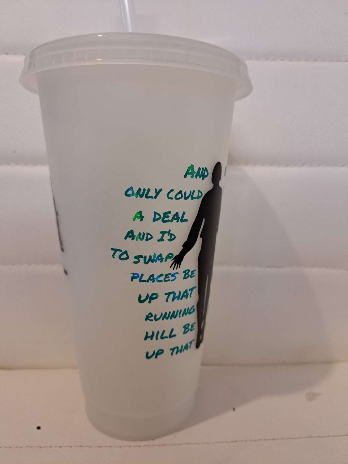 Stranger things glow in the dark cold cup with straw and lid Stranger things glow in the dark cold cup with straw and lid