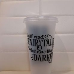 Dark fairytales 3 cold cup with straw and lid