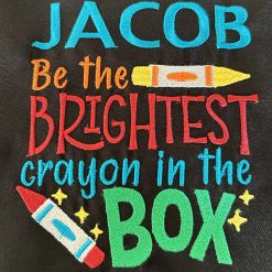 Personalised Embroidered Children’s Crayon Design Aprons 1