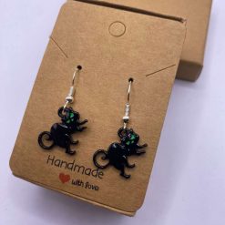 Halloween Black Cat Earrings